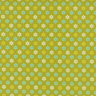 Flower Power - Daisy Dots on green