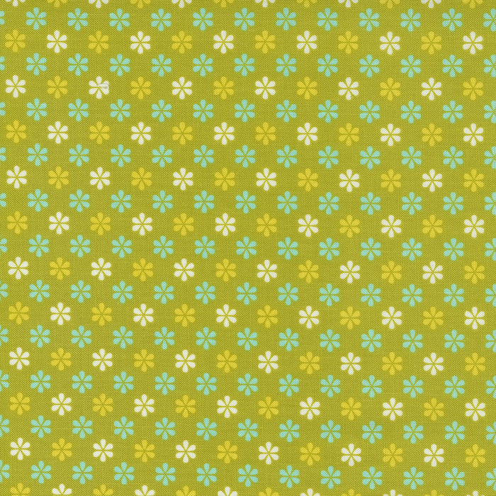 Flower Power - Daisy Dots on green