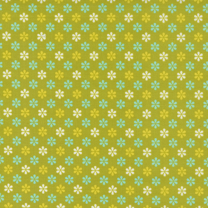 Flower Power - Daisy Dots on green