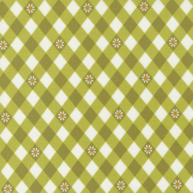 Flower Power - Daisy Plaid in pickle green