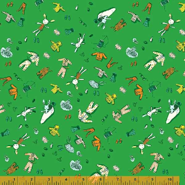 Heather Ross - Lucky Rabbit - Dolls Clothes in green