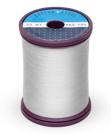 Cotton and Steel Thread by Sulky - Light Silver