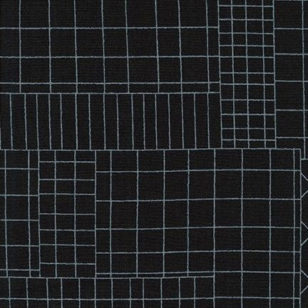 Carolyn Friedlander - Collection CF Grid Metallic 2021 - Doe Grid Lines in Black