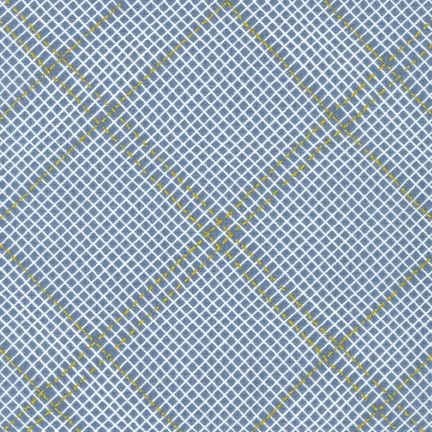 Carolyn Friedlander - Collection CF Grid Metallic 2021 - Diamond Grid in Shitake