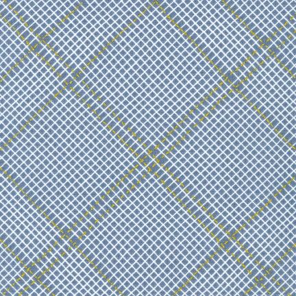 Carolyn Friedlander - Collection CF Grid Metallic 2021 - Diamond Grid in Shitake