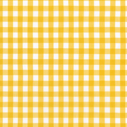 Kitchen Window Wovens - 1/2 inch gingham in Grellow