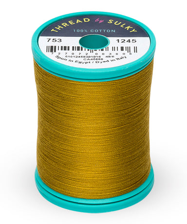 Cotton and Steel Thread by Sulky -  Dark Gold Green