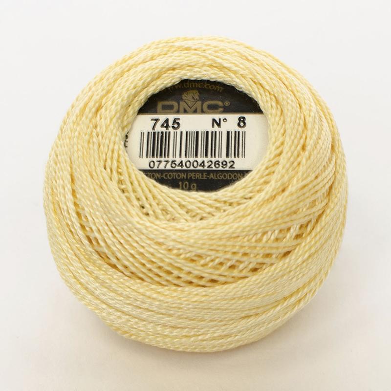 DMC Perle 8 thread - 745 - light pale yellow