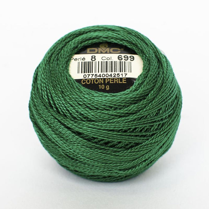 DMC Perle 8 thread - 699 - Green
