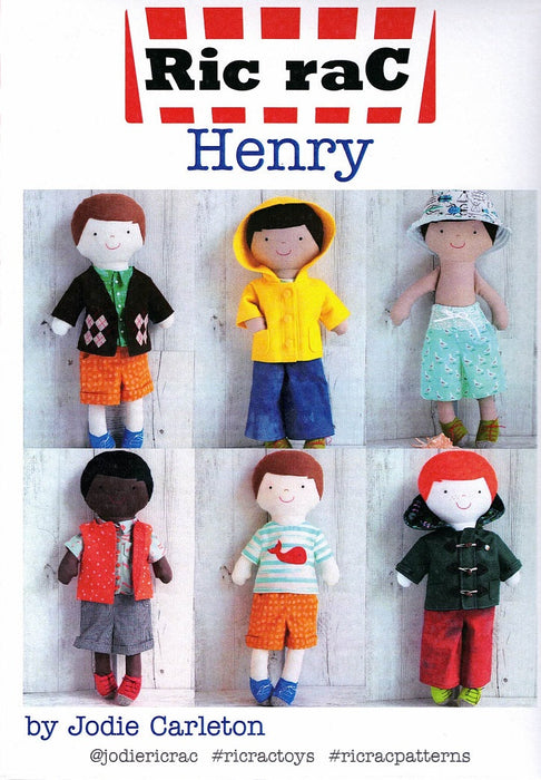 Ric Rac - Henry doll pattern & felt starter kit in green