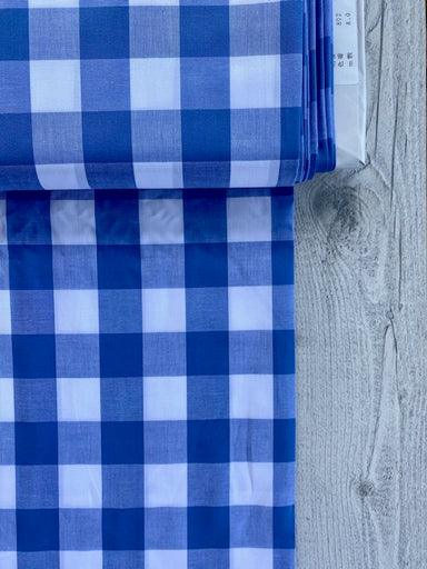 Japanese Gingham - 1.5 inch in blue