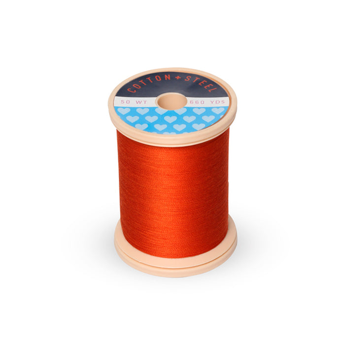 Cotton and Steel Thread by Sulky - Orange Flame