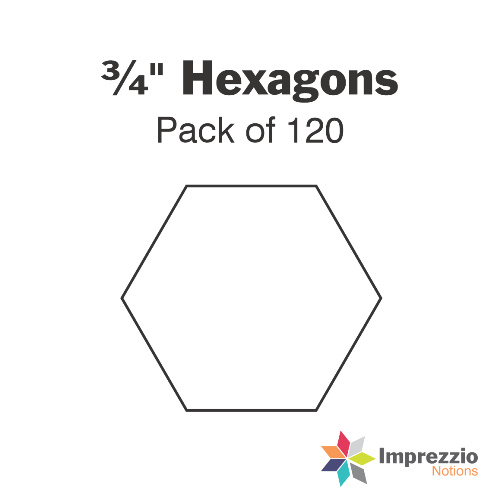 3/4 inch hexagon papers - pack of 120