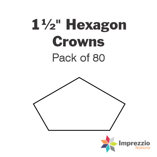 1.5 Hexagon Crown papers - pack of 80
