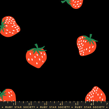 Strawberry and Friends - Kim Kight - Strawberry Rayon in Black