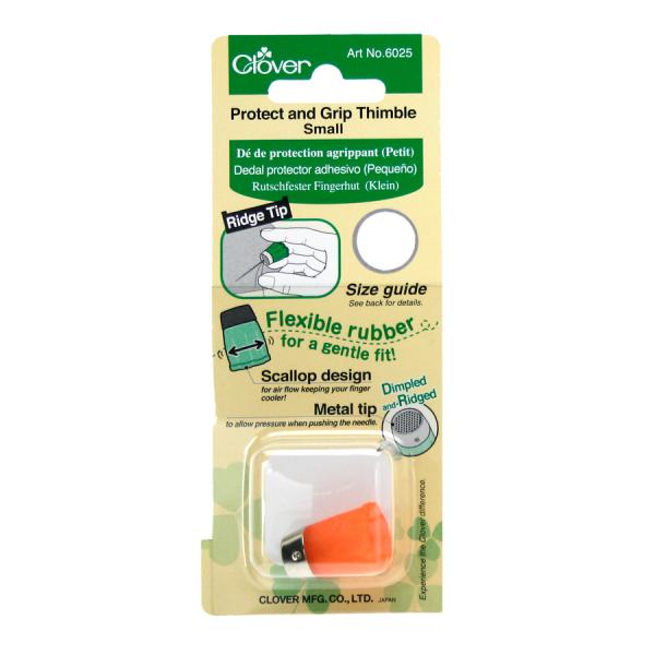 Clover Protect & Grip thimble - small (orange)