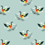 Birch Fabrics - Charley Harper Western Birds - Western Tanager