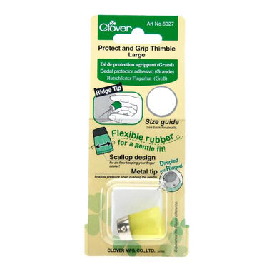 Clover Protect & Grip thimble - large (yellow)