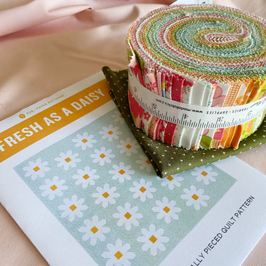 Fresh as a Daisy - Pen and Paper Patterns -  throw quilt kit in Flower Power