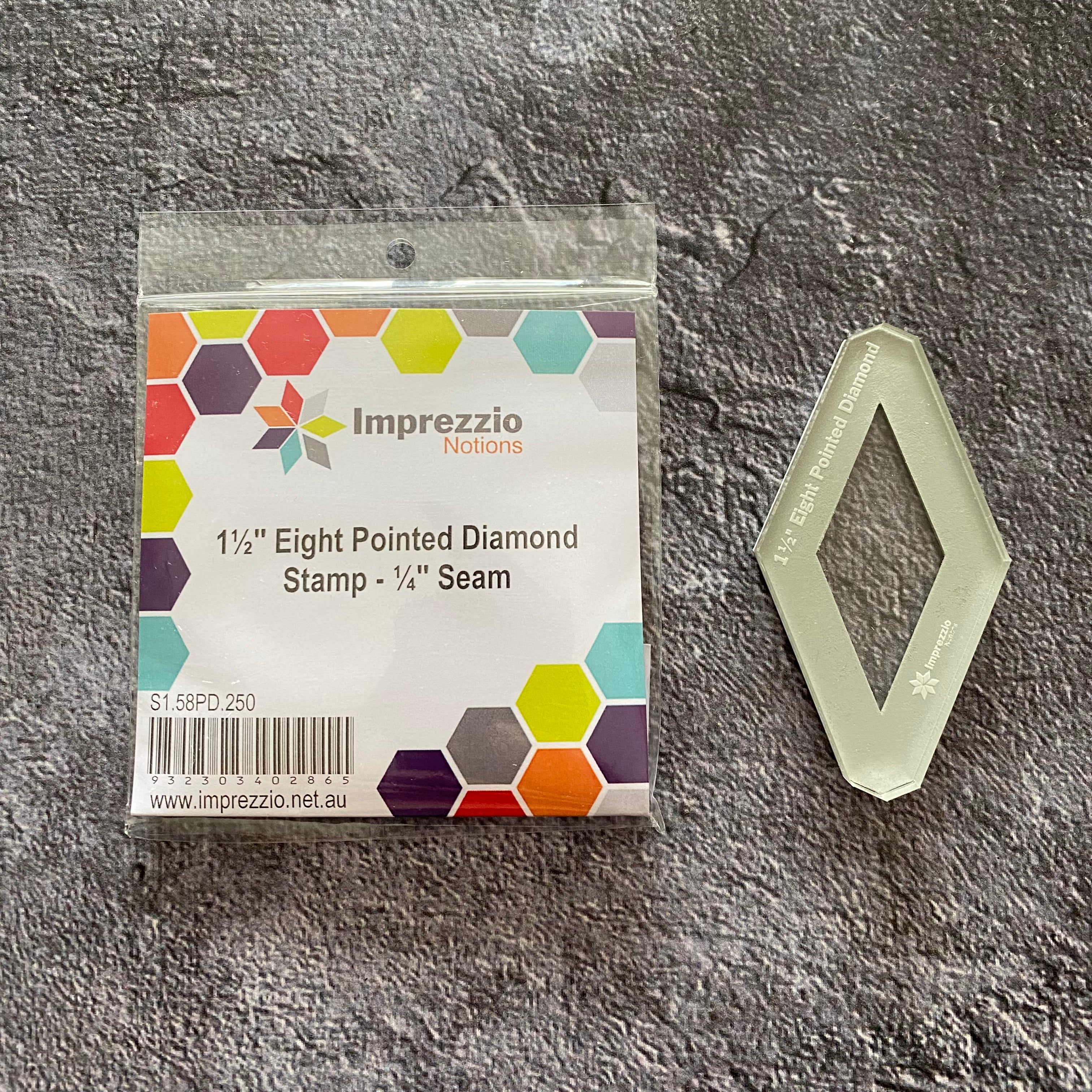 1.5-inch 8 Pointed Star Diamond Stamp