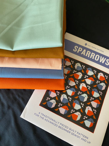Pen + Paper Patterns - Sparrows quilt kit in Kona cotton