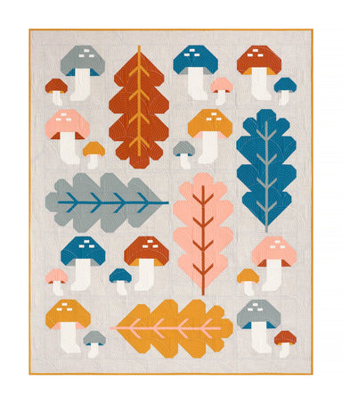Pen + Paper Patterns - Forest Fungi quilt pattern