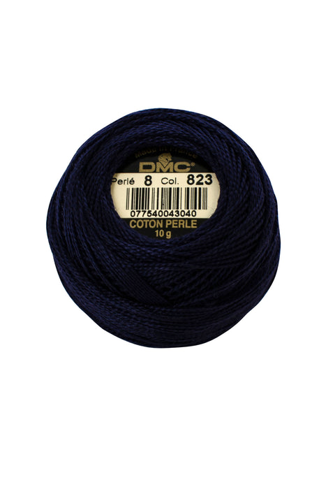 DMC Perle 8 thread - 823 - Dark Navy Blue - The Next Stitch